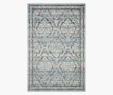 Courtyard Chateau Printed Rug - Blue
