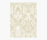 Pineapple Damask Wallpaper Sample - Linen