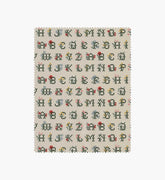 Cross Stitch Letters Cotton Fabric - Linen