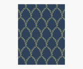 Laurel Wallpaper Sample - Navy