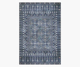 Maison Rosette Power Loomed Rug - Blue