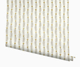 Eden Wallpaper - White & Metallic Gold