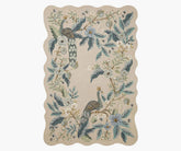Peacock Wool-Hooked Rug - Blue