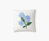 Hydrangea Bouquet Embellished Pillow - Cream