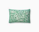 Read Embroidered Pillow - Sage