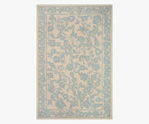 Arboretum Aviary Wool-Hooked Rug - Periwinkle