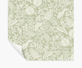 Pomegranate Peel & Stick Wallpaper - Pistachio & White