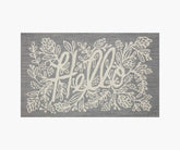 Minnie Hello Wool-Hooked Rug - Grey