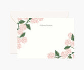 Floral Personalized Stationery - Hydrangea Blush