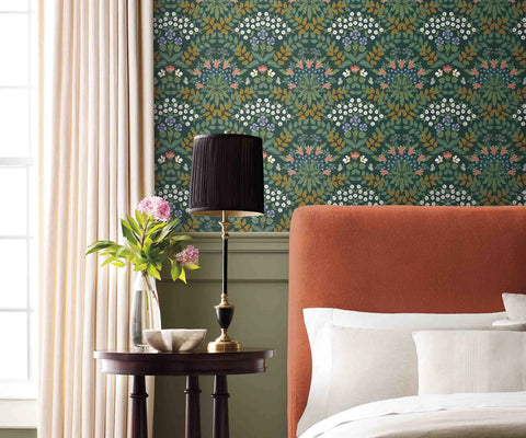 Bramble Wallpaper Sample - Emerald