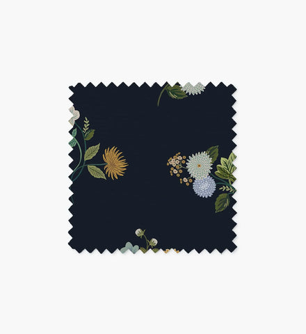 Furniture Fabric Sample - Ditsy Dahlia Navy