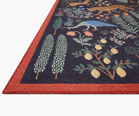 Menagerie Les Fauves Printed Rug - Black
