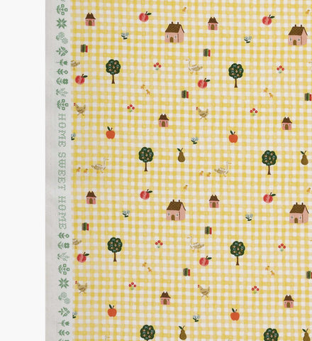 Farmhouse Gingham Cotton Fabric - Butter