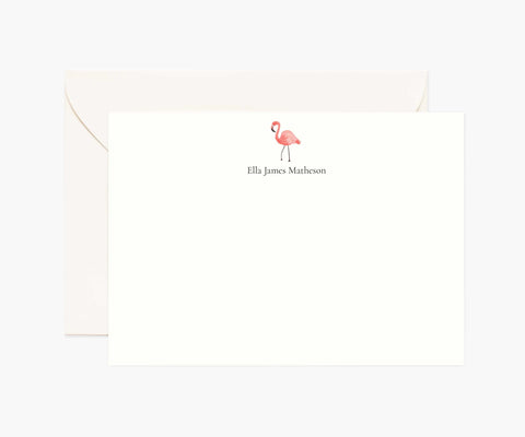 Animals Personalized Stationery  - Flamingo
