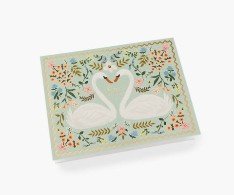 Always & Forever Swans Wedding Card - Single Card