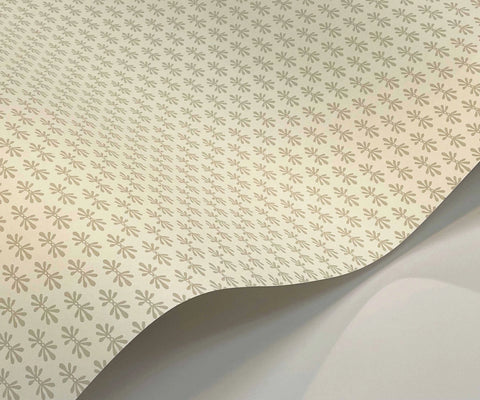 Petal Wallpaper Sample - White & Linen