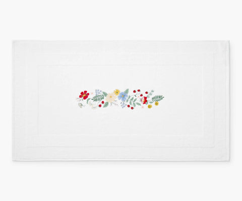 Embroidered Bath Mat - Strawberry Fields
