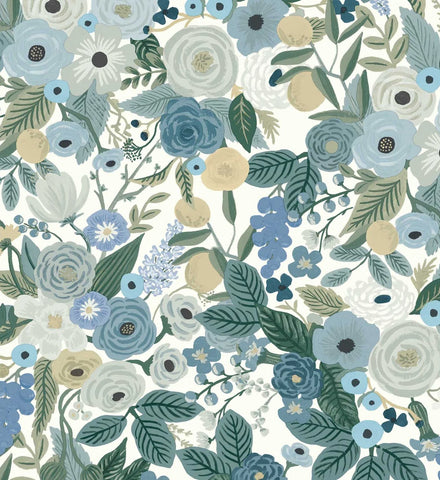 Garden Party Peel & Stick Wallpaper - Indigo Multi