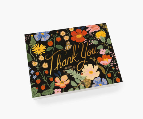 Strawberry Fields Thank You Card - Single Card