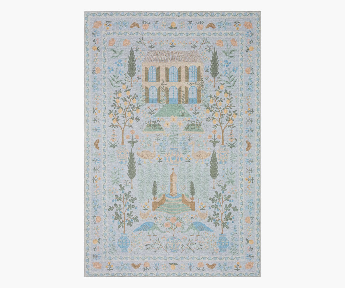 Menagerie Camont Printed Rug - Light Blue