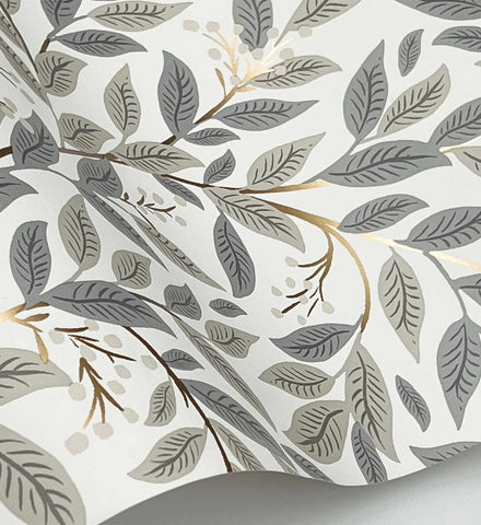 Willowberry Wallpaper - Linen & White