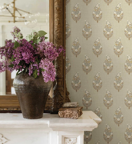 Paisley Wallpaper - Linen