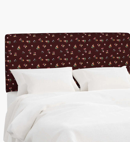 Elly Headboard - Ditsy Dahlia Burgundy