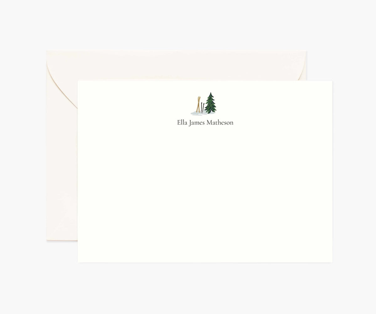 Activities Personalized Stationery  - Skis