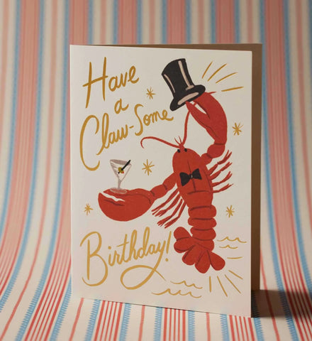 Claw-some Birthday Card - Single Card