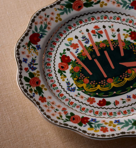 Celebration Plate - Floral Cake