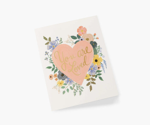 You Are Loved Heart Love & Friendship Card - Single Card