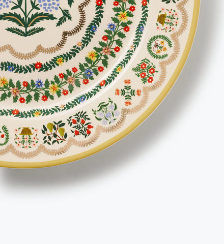 Porcelain Dinner Plate Set - Rosette