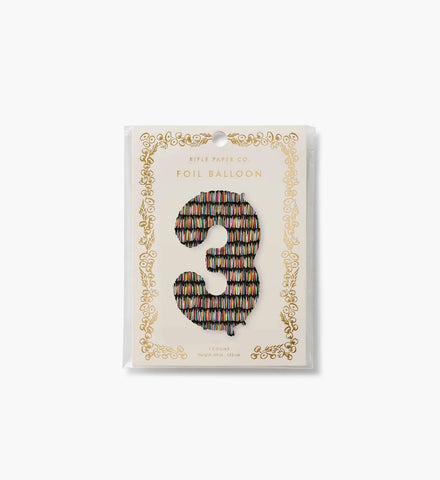 Numbered Foil Balloon - Candles