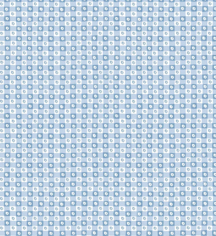 Daisy Gingham Peel & Stick Wallpaper Sample - Blue