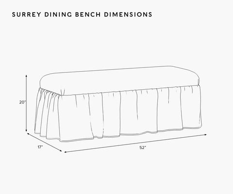 Surrey Dining Bench - Pomegranate