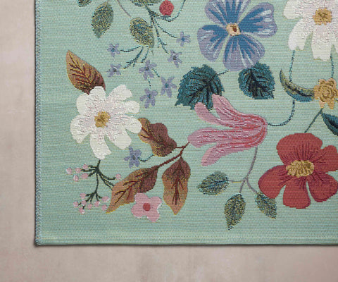 Perennial Strawberry Fields Power Loomed Rug - Mint