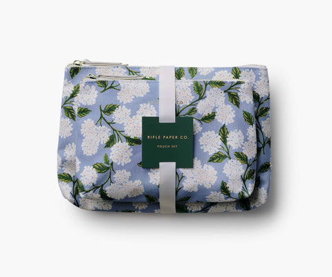 Zippered Pouch Set - Hydrangea