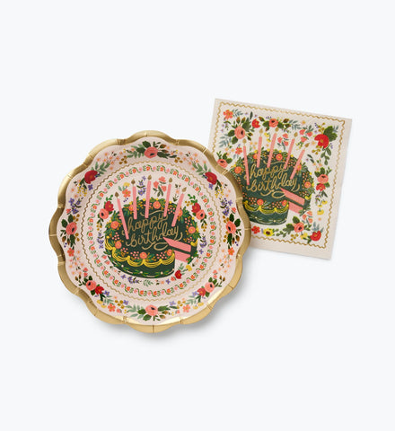 Paper Cocktail Napkins - Floral Cake