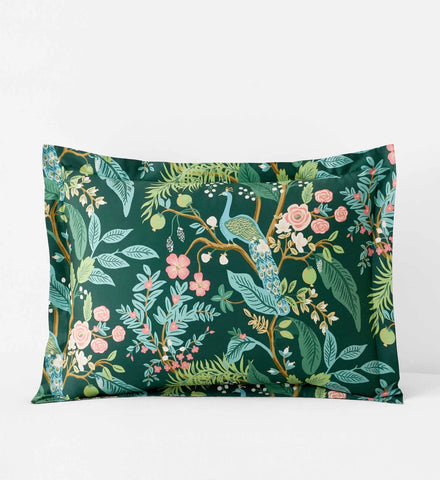 Sateen Sham - Peacock Emerald