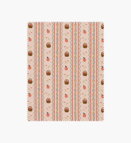 Farmhouse Stripe Cotton Fabric - Pink