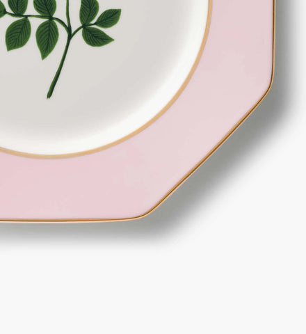 Porcelain Dessert Plate Set - Roses