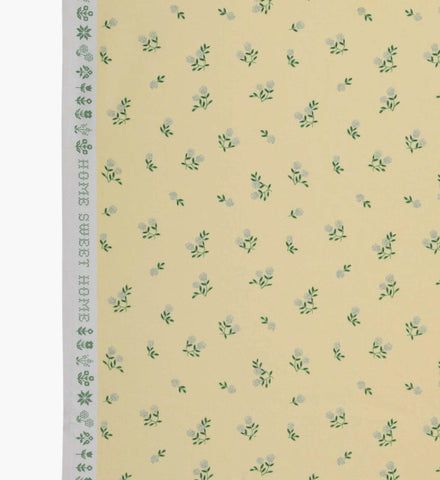 Ditsy Hydrangea Cotton Fabric - Butter