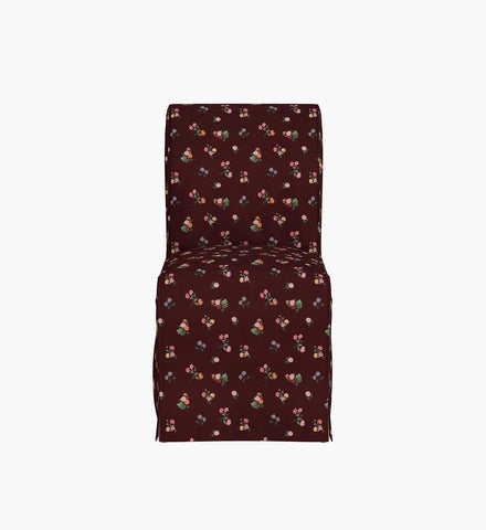 Frances Slipcover - Ditsy Dahlia Burgundy