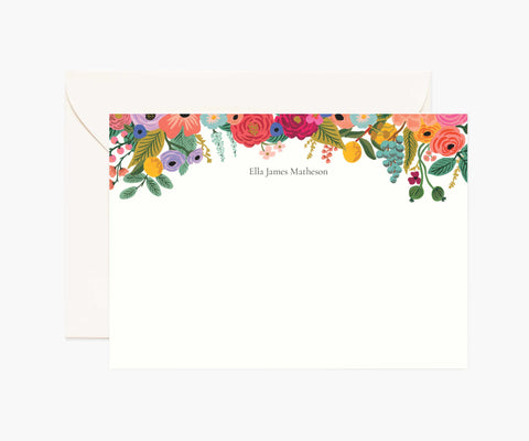 Floral Personalized Stationery  - Garden Party