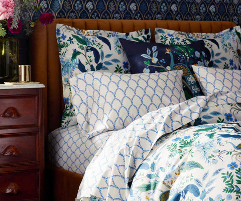 Sateen Sham - Peacock Ivory