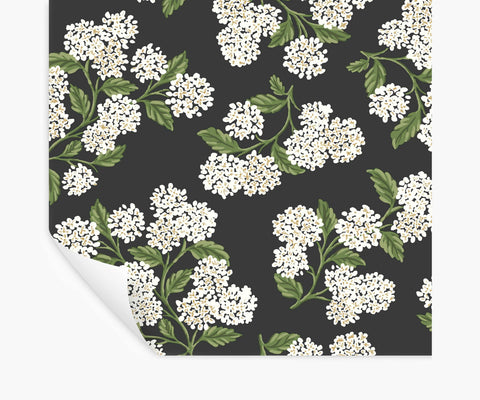 Hydrangea Peel & Stick Wallpaper - Black & White