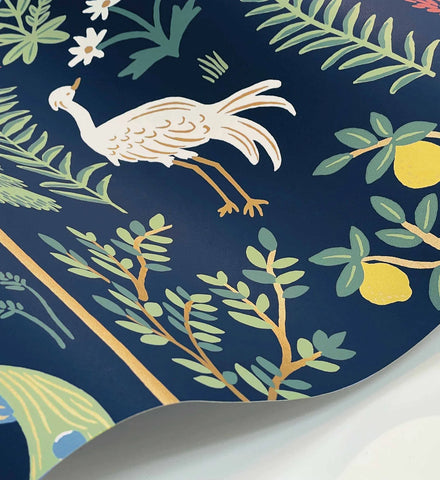Menagerie Wallpaper - Navy