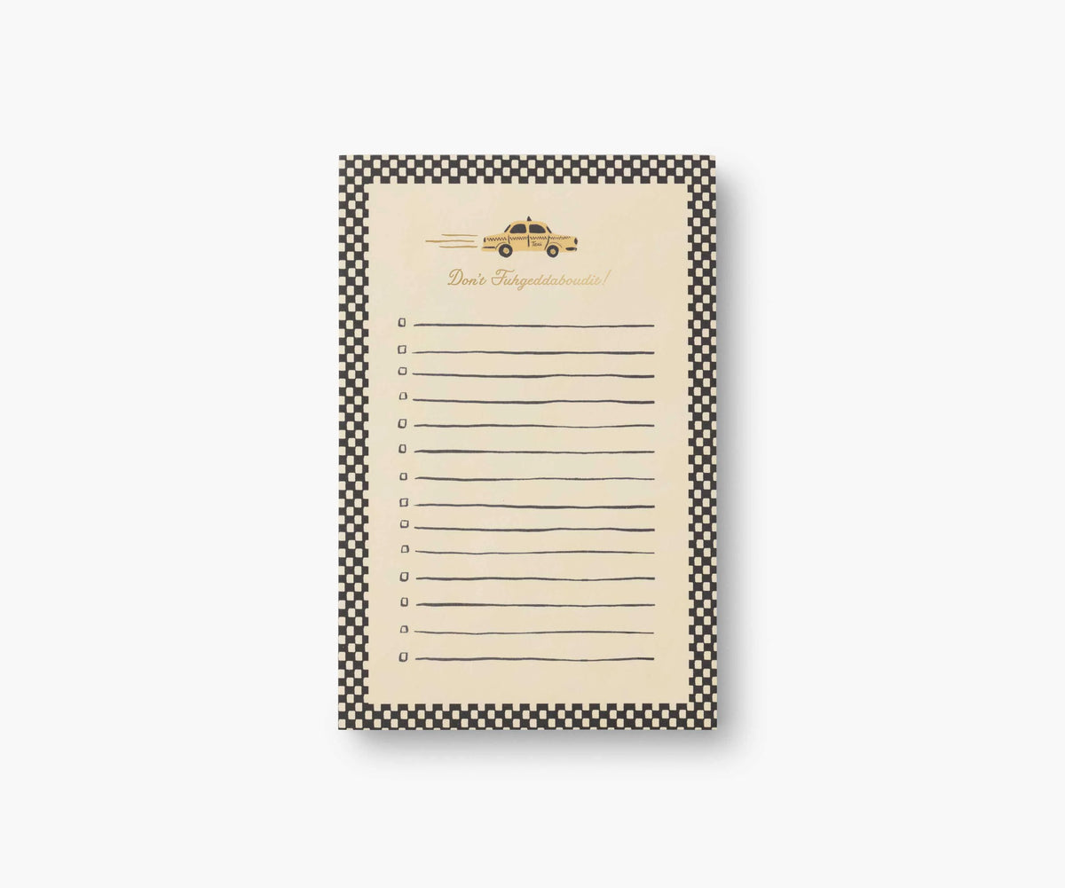 Checklist Notepad - Taxi