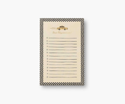 Checklist Notepad - Taxi
