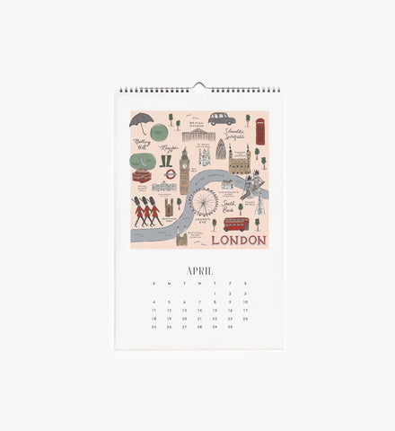 2027 Wall Calendar - Travel Sketches
